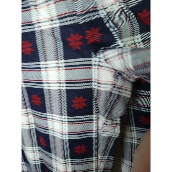 Pajamagram Woman 1X Pants Blue Plaid Red Snowflake Pullon Drawstring Waist... - Picture 5 of 10